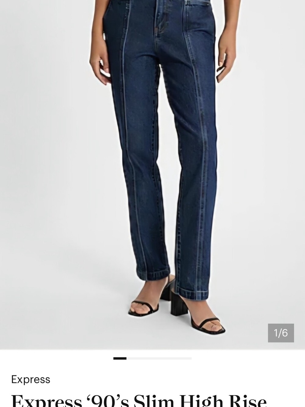 Express '90s Slim High-Rise Jeans in Dark Indigo